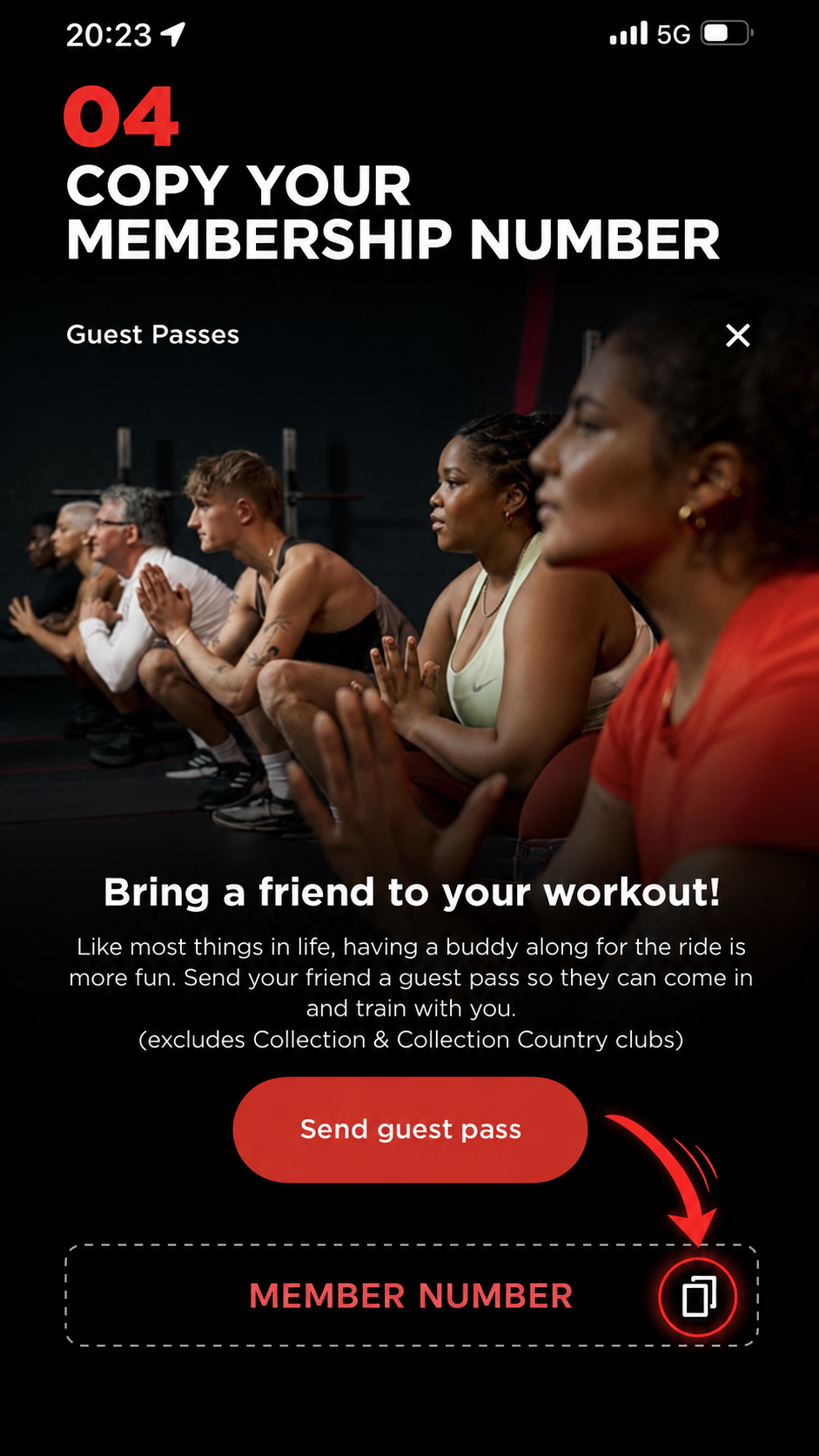 Step 4: Copy the membership number